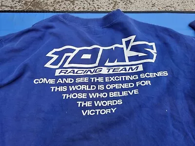 JDM Rare Vintage TOYOTA  Tom’s Racing Team  Sweatshirt  Size XL Supra MR2  Ae86 • $200