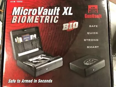 GunVault MicroVault XL Biometric MV1000 BIO Safe New In Retail Box • $169.99