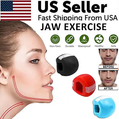 3PCS Jawline Exerciser Mouth Exercise Fitness Ball Neck Face Jaw Trainer Toning • $9.95