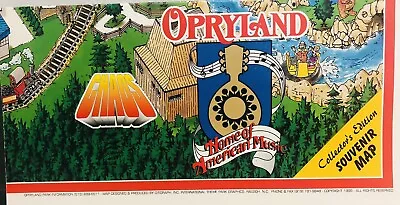 1995 Opryland USA Vintage Theme Park Souvenir Map Nashville TN • $39.95