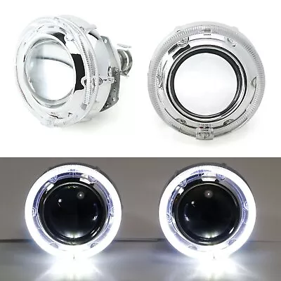 3.0  H1 Bi-Xenon Projector Lens VW GTI Style LED Halo Ring Shroud For Headlights • $45.99