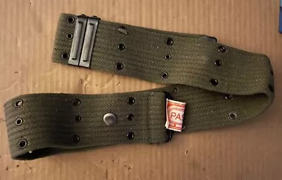 Vintage Metal Military Army Canteen Belt And Circa 1960s - Rare INSPECTION TAG • $50