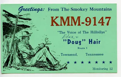 $9.99 • Buy Townsend Tennessee CB QSL Ham Radio Card Postcard Smoky Mountains Hillbilly