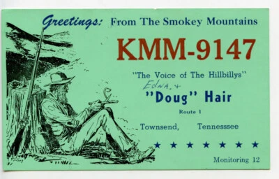 $9.99 • Buy Townsend Tennessee CB QSL Ham Radio Card Postcard Smoky Mountains Hillbilly