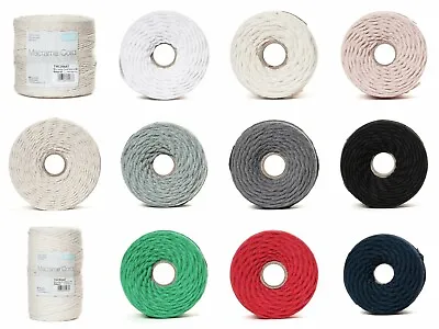 Macrame Cord - Full 0.5 Kilo Reel - 100% Natural Cotton UK Made 2 4 5 7mm • £12.59