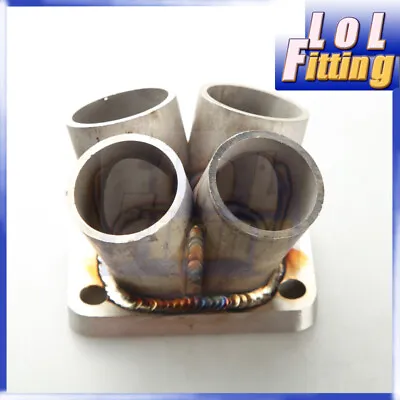  T304 SS 4-1 Cylinder Manifold Header Merge Collector T3 T3/ T4 Flange  • $52.30