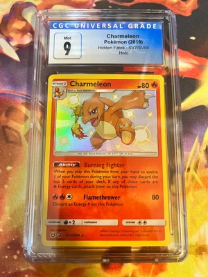 $20 • Buy CGC 9 MINT Pokémon TCG Charmeleon Hidden Fates SV7/SV94 Holo Shiny Holo Rare