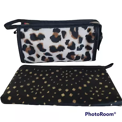 Modella Makeup Bag Bundle Animal Print And Black Gold Cut-Out • $10