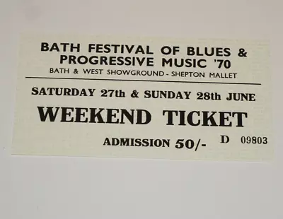 Pink Floyd - Freddy Bannister Signed Repro Bath Blues Festival Concert Ticket • $40