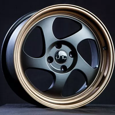 JNC Wheels Rim JNC034 Matte Black Bronze Lip 16x8 4x100 ET25 • $195.27