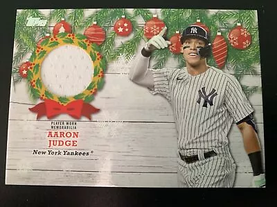 2022 Topps Holiday #WRC-AJ Aaron Judge  Player Worn Memorabilia Relic Card MINT • $9.99