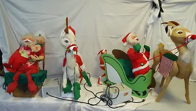 Vintage Mechanical Store Display Lot Santa Mrs. Claus Annalee ETC L@@k • $1999.95