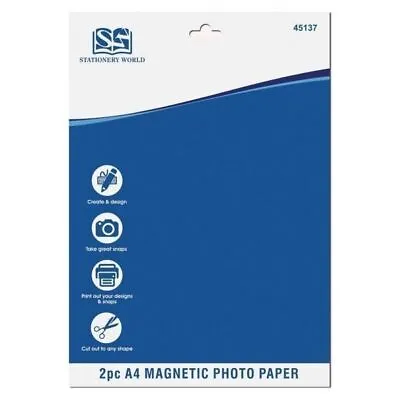 £3.98 • Buy 2 A4 Magnetic Photo Paper Printing Inkjet Gloss Create Printable Fridge Magnet 