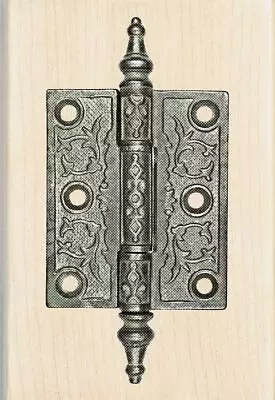 Inkadinkado Hinge Red Rubber Wood Stamp Hardware Steampunk Handyman Father Dad • $6.98