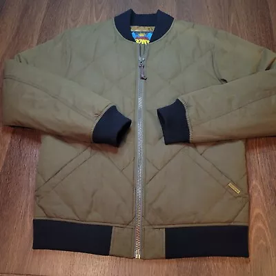 Eddie Bauer Bauer Down Quilted Bomber Olive 1936 Skyline Model Goose 2018 Mens M • $79.99