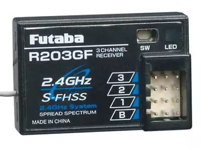 Futaba FUTL7603 R203GF 2.4GHz 3-Channel S-FHSS Receiver 2PL 3PL 4PL 6J • $49.99