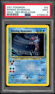 $695 • Buy 2001 Pokemon Shining Gyarados Neo Revelation 65/64 Holo Rare PSA 9 MINT