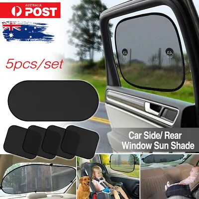 5X Car Side Rear Window Screen Mesh Sun Shade Cover Windshield Sunshade Visor • $22.49