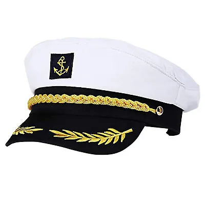 Captain's Hat Yachting Admiral Sailor Sailing Skipper Fishing Cap • £9.49
