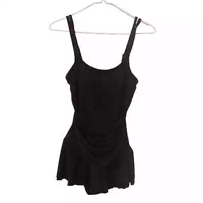 Miraclesuit Black Womens Small? Swimsuit Ruched Ruffle Skirt One Piece Slimming  • $13