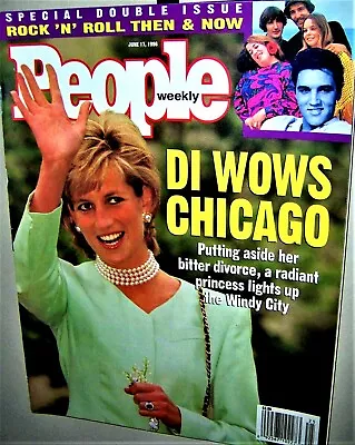 Princess DIANA Rock N Roll Then & Now PEOPLE Mag June 1996 ELVIS Debbie Gibson  • $35