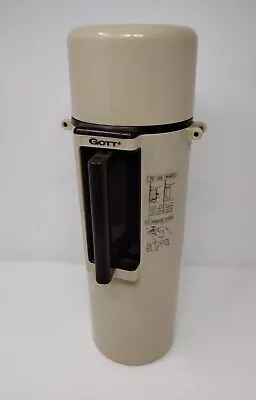 Vintage Gott Escort 18oz Thermos Tan Plastic Stainless Steel Lined - No Strap • $29.95