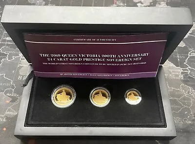 Gold Coin Proof 3 Sovereign Set 2019 Queen Victoria 200th Anniversary   [A] • $1799