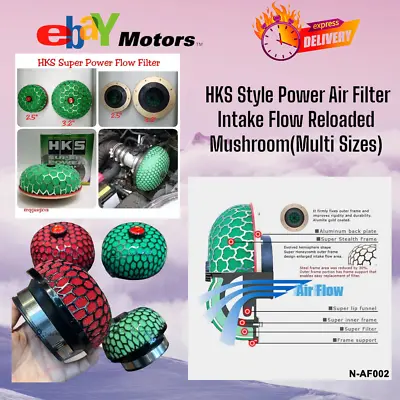 New Ø60mm Inlet Ø150mm HKS Style Power Air Filter Intake Flow Reloaded Mushroom • $49.90