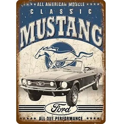 £4.99 • Buy Vintage Mustang Ford American Travel Man Cave Kitchen Bar Pub Shed METAL SIGN