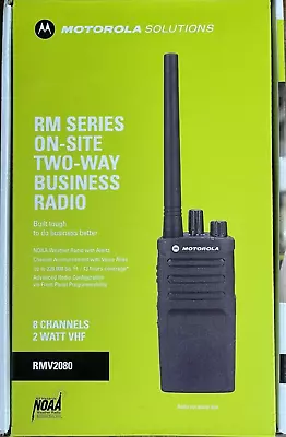 Motorola RMV2080 On-Site 8 Channel VHF Rugged Two-Way Business Radio - Black • $149.99