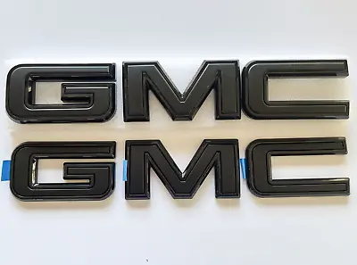 NEW Front & Rear Emblem Black Kit For 2019 - 2024 GMC Sierra 1500 2500HD 3500HD • $88.25