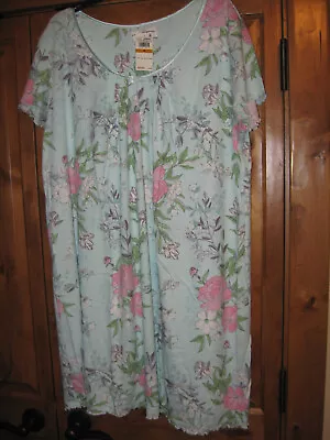 Miss Elaine  Cotton Blend Nightgown ~ Plus Sz. 3X ~ NWT • $32