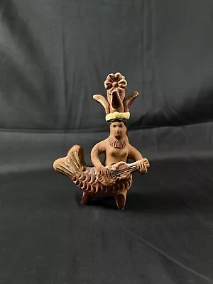 MEXICAN Pottery FISH-man Sculpture Rare Vintage Statue Figurines Home Decor • $100