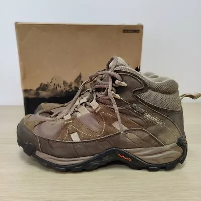 Salomon Womens Hillpass Mid 4D Uk 6.5 Goretex Waterproof Hiking Outdoor Boots • £47.99