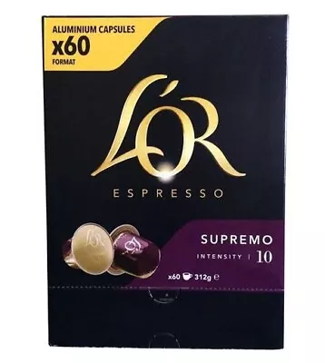 Lor Espresso SUPREMO Coffee Capsules L'OR 60 Pack Nespresso Machines Compatible • $39.88