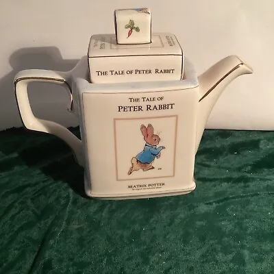 2004 Peter Rabbit Rectangular Tea Pot FREDERICK WARNE  NM HTF • $70