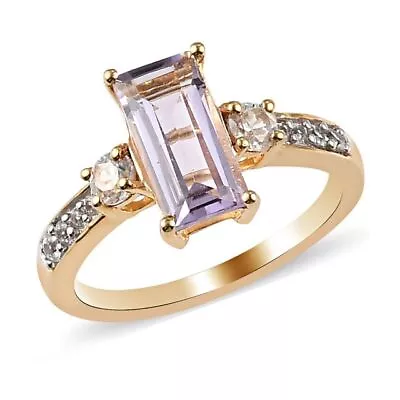 Rose De France Amethyst Emerald Cut Multi-Stone 925 Sterling Silver For Women • $214.12