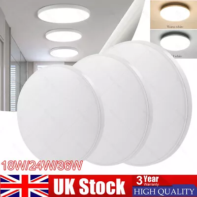 Round Led Ceiling Light Panel Down Lights Bathroom Kitchen Living Room Wall Lamp • £3.96