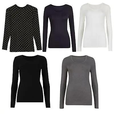 Ex M&S Ladies Heatgen Thermal Long Sleeve Vest Top Size 6-28 • £6.99