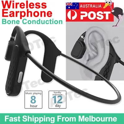 $18.98 • Buy Bone Conduction Earphones Wireless Bluetooth Headset Sport Waterproof Headphones