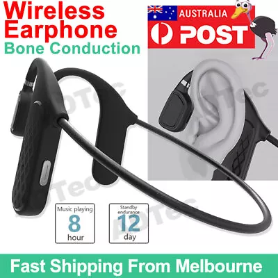 $17.98 • Buy Bone Conduction Earphones Wireless Bluetooth Headset Sport Waterproof Headphones