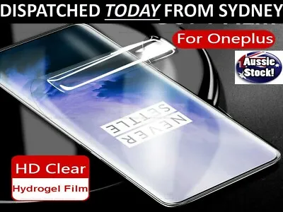$4.41 • Buy For OnePlus 7 7T Pro 5 5T 6T  Hydrogel Full Coverage Screen Protector Guard OEM