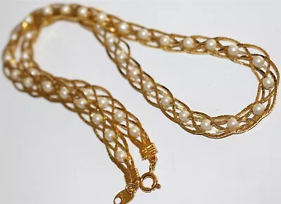 Vintage In Seattle Fantastic AVON Signed Flawless Goldtone Metal Necklace Lot988 • $1.25