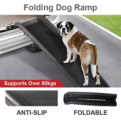 Folding Car Dog Pet Ramp Step Ladder Light Travel Car Portable Folding Truck SUV • $64.95