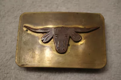 Texas Longhorn Belt Buckle Western Bronze Tone & Gold Tone Cowgirl Cowboy Ranch  • $15