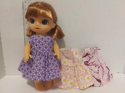 Doll Clothes Made To Fit 12   Baby Alive Doll - 3 Dresses-  E76 • $10.49