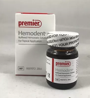 Premier Hemodent Buffered Hemostatic Solution Topical Application 20cc #9007072  • $39.95