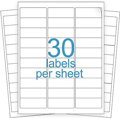 3000 Count Premium Shipping Mailing Labels 1 X2-5/8  Adhesive 30 Per Sheet 30-UP • $20.93