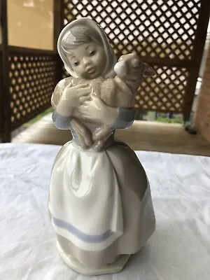 Vintage Girl Holding Lamb By Nao Lladro • $99