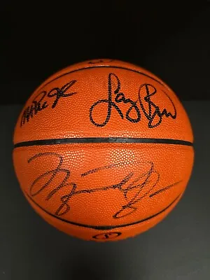 Michael Jordan Larry Bird Magic Johnson Signed Spalding Basketball UDA & BAS • $10499.96
